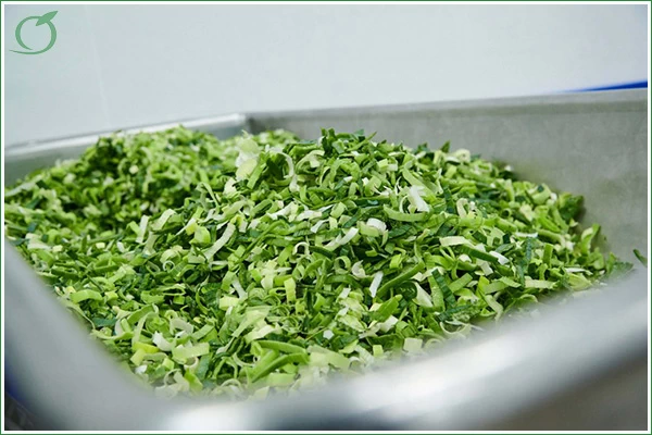 Bild zeigt kleingeschnittenen Salat