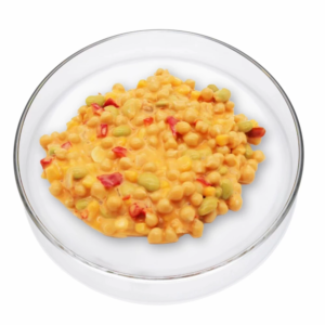 Bild zeigt Kichererbsensalat in einer Glasschale