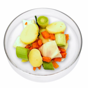 product_image_9112a Das Bild zeigt den Gemüsemix Pichelsteiner in einer Glasschale